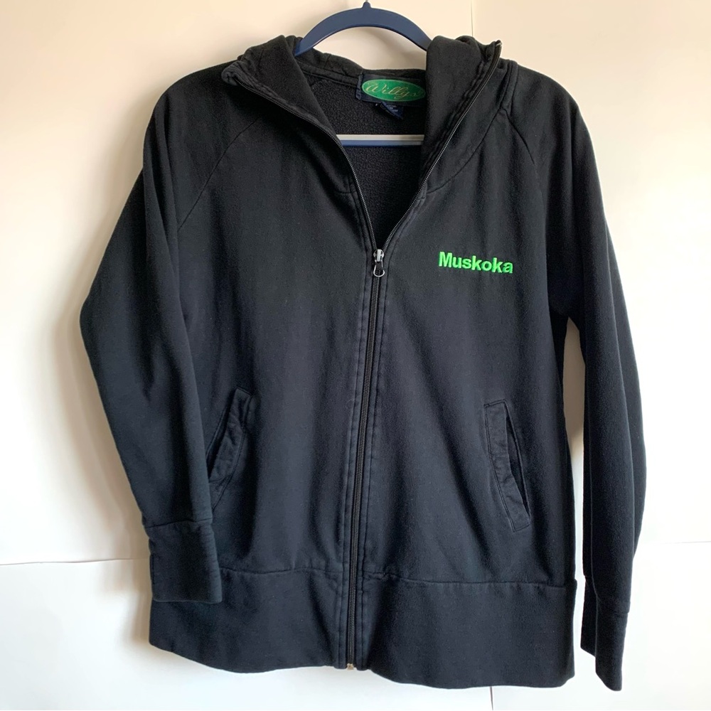 Willy's of Muskoka Sweatshirt Ladies Large Hoodie Cottage Full Zip